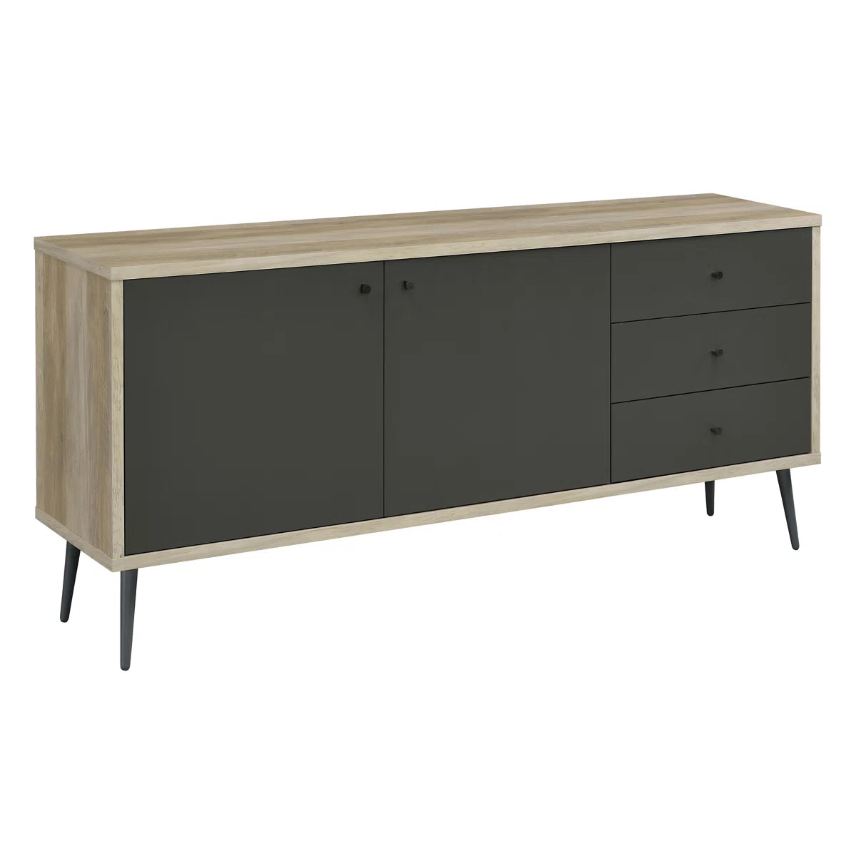 Buffet - MDF Wood - Gray & Beige - 160x80x40 cm