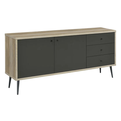 Buffet - MDF Wood - Gray & Beige - 160x80x40 cm