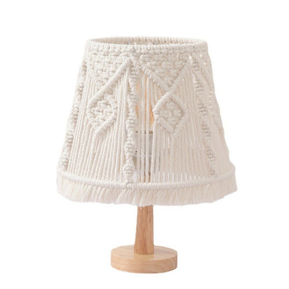 Table Lamp -Steel & Cotton Yorn- Off White- 40x25 cm