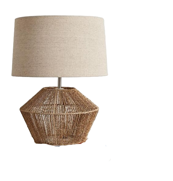 أباجوره- ستيل وخيش - بيج - 45 × 30 سم