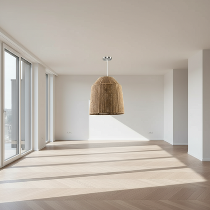 نجفه من الجوت - ستيل وخيش - بيج - 30×35 سم