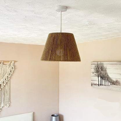 Jute Chandelier - Steel & Burlap- Beige - 35x40 cm