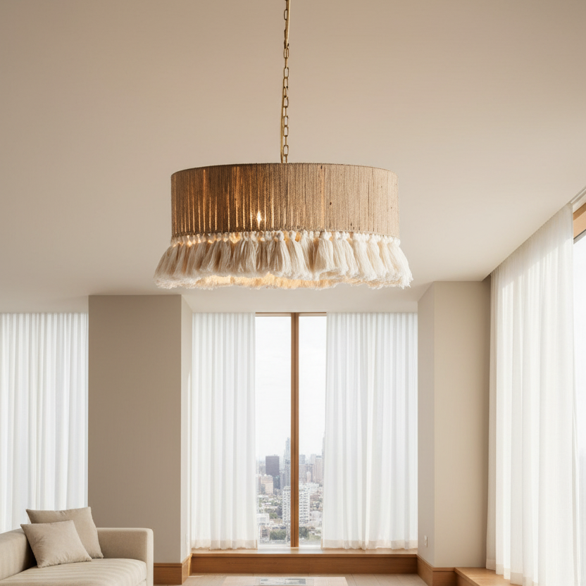 نجفه من الجوت - ستيل وخيش - بيج - ٢٥×٤٠ سم