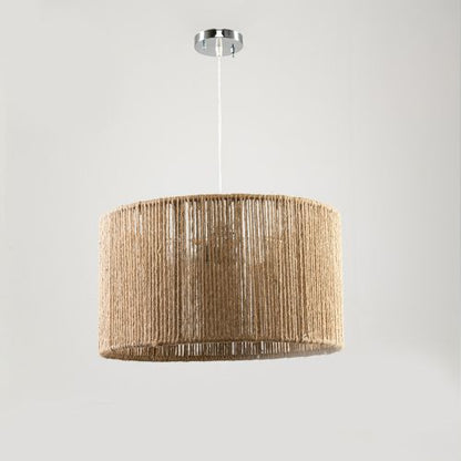 Jute Chandelier - Steel & Burlap- Beige - 25x40 cm