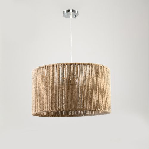 Jute Chandelier - Steel & Burlap- Beige - 25x40 cm