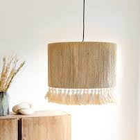 Jute Chandelier - Steel & Burlap- Beige - 30x40 cm
