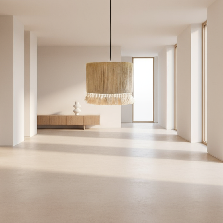 Jute Chandelier - Steel & Burlap- Beige - 30x40 cm