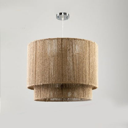 Jute Chandelier - Steel & Burlap- Beige - 30x40 cm