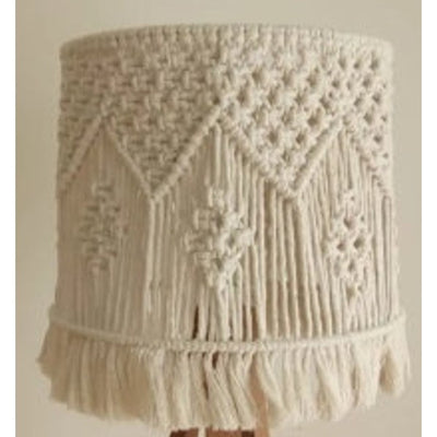 Macrame Chandelier - Steel & Cotto Yorn- Off White- 30x40 cm