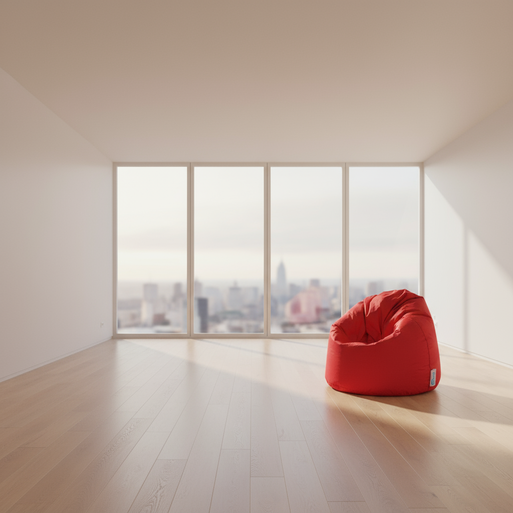 كرسي بين باج فاخر مقاوم للماء - أحمر - 95×70 سم