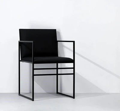 Bar Stool - Steel - Leather - Black - 80x60x65 cm - Cataloug
