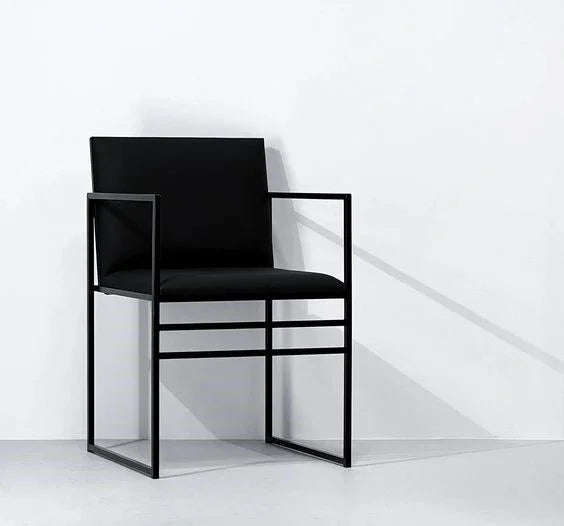 Bar Stool - Steel - Leather - Black - 80x60x65 cm - Cataloug