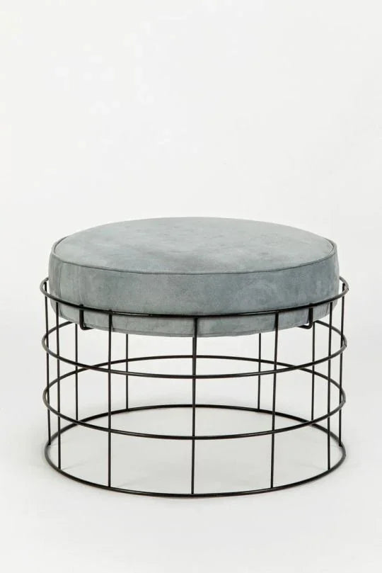 Bar Stool - Steel - Velvet Fabric - Black - 50x50x50 cm - Cataloug