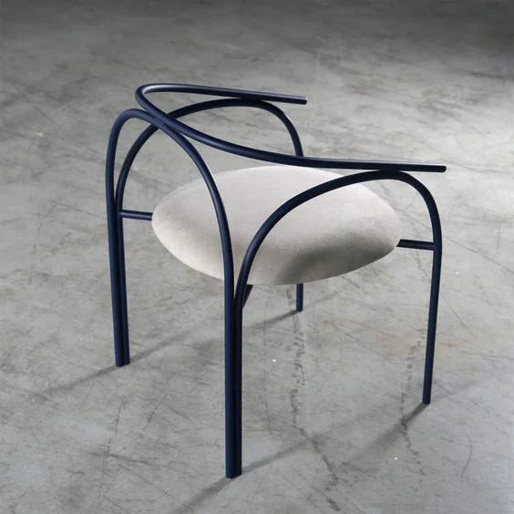 Bar Stool - Steel - Velvet Fabric - Black - 70x50x50 cm - Cataloug