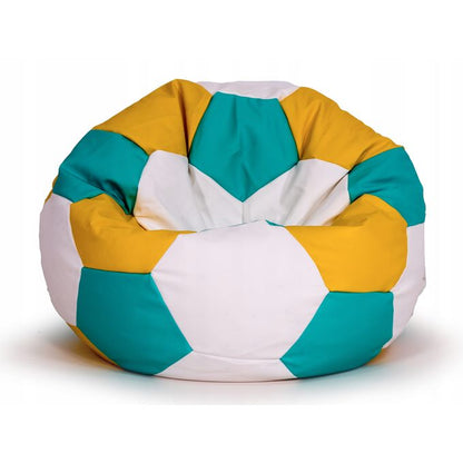 chillax football Bean Bag - premium water proof - Multi Color - 90x90 cm
