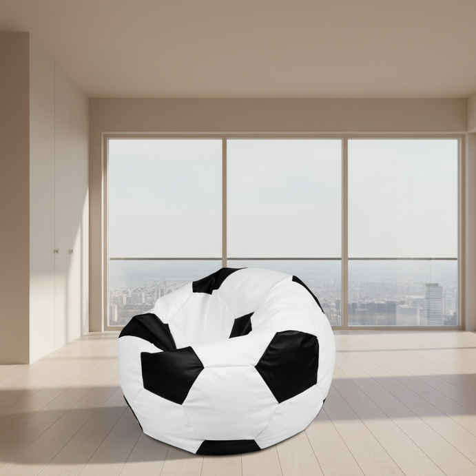 chillax football Bean Bag - premium water proof - Multi Color - 90x90 cm