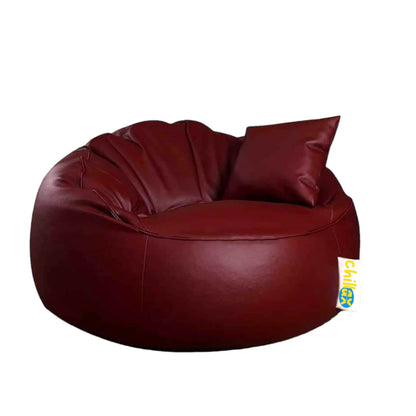 Marc Leather Bean Bag - Leather - Multi Color - 100x85x55 cm