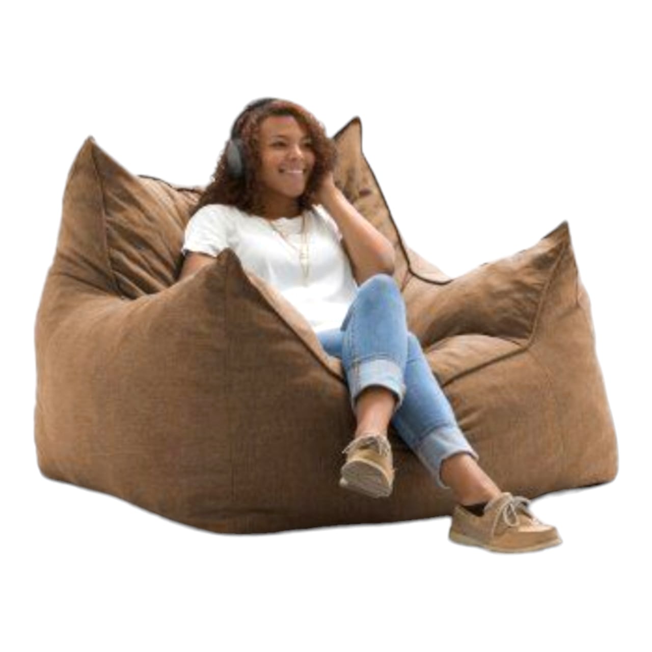 كرسي قطيفه على شكل كيس فول - قطيفه فاخر - متعدد الألوان - 98x80x80 سم