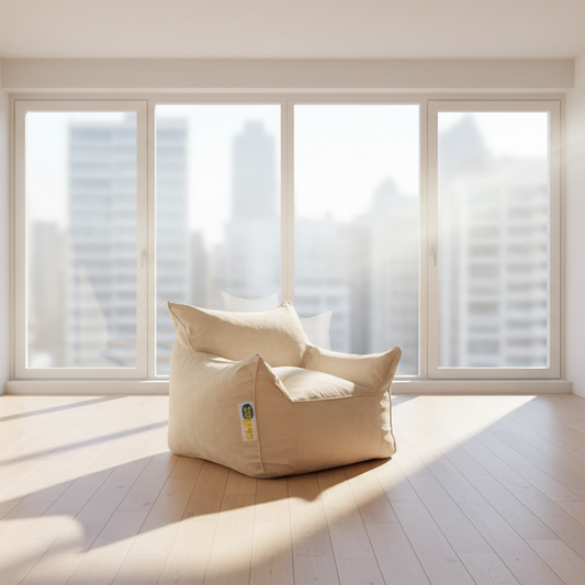 كرسي قطيفه على شكل كيس فول - قطيفه فاخر - متعدد الألوان - 98x80x80 سم