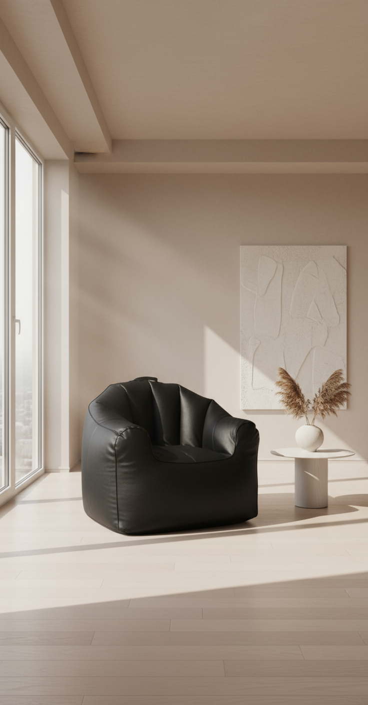 كينج بين باج - جلد - متعدد الألوان - 80x80x95 سم