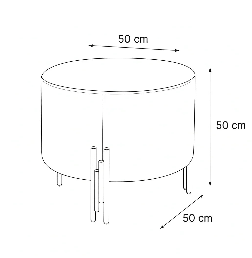 Bar Stool - Steel - Velvet Fabric - Gold - 50x50x50 cm - Cataloug