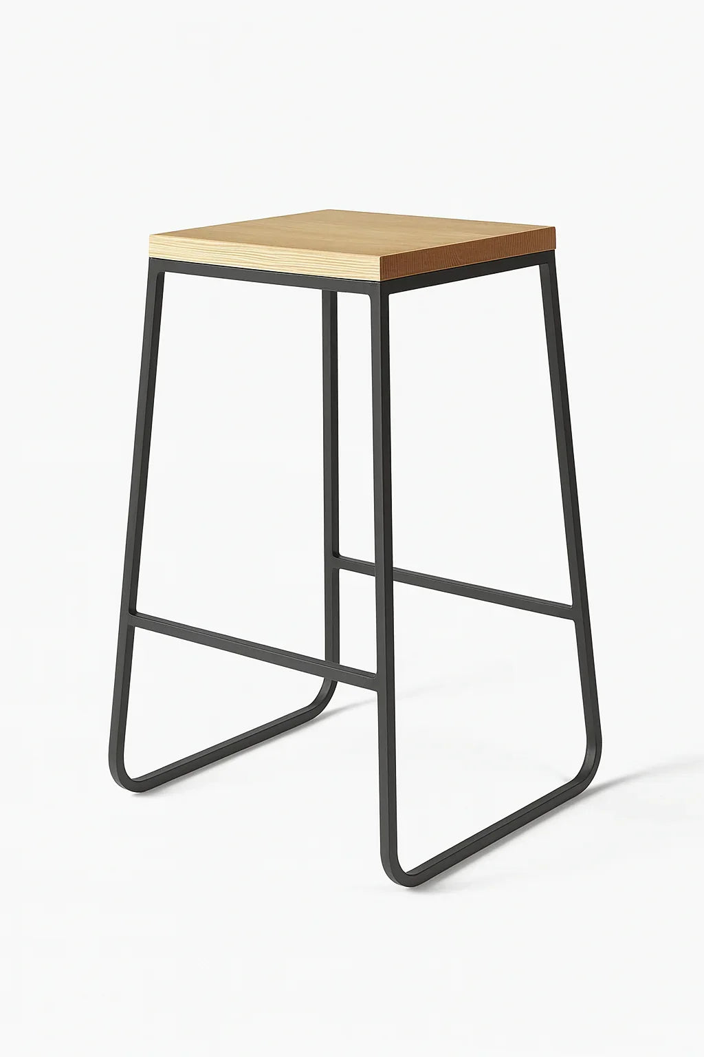 Bar Stool - Steel - MDF - Black - 65x40x40 cm - Cataloug