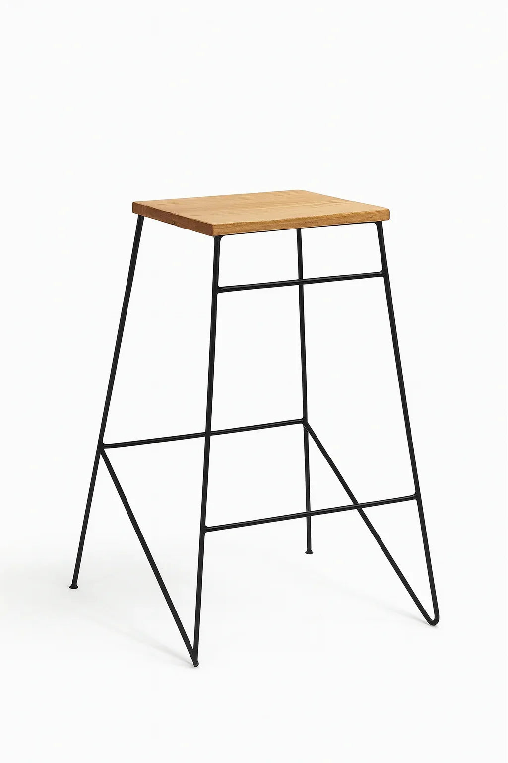 Bar Stool - Steel - MDF - Black - 40x70x40 cm - Cataloug