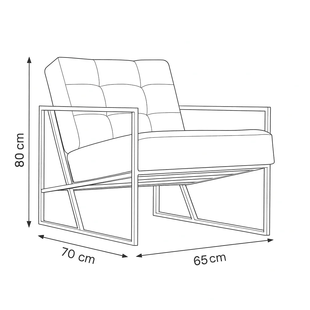 Bar Stool - Steel - Linen Fabric - Black - 80x65x70 cm - Cataloug