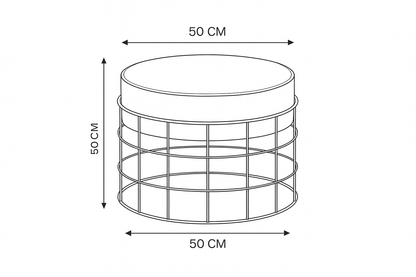 Bar Stool Steel Fabric Black