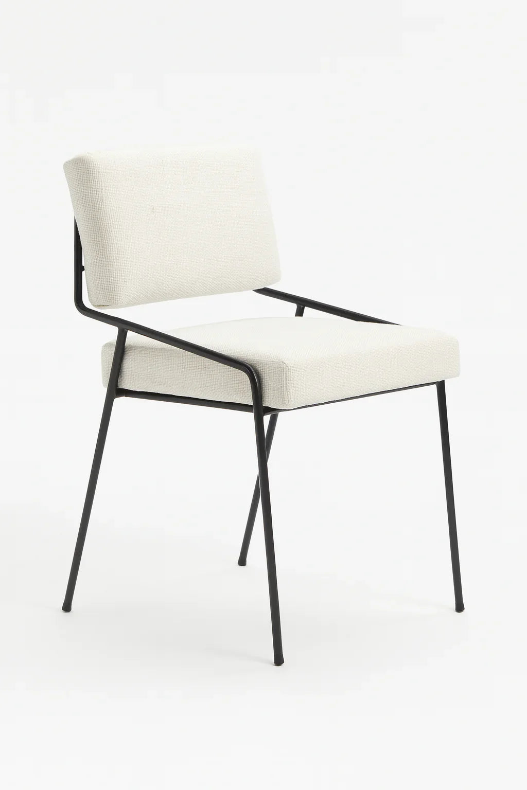 Bar Stool - Steel - Linen Fabric - Black - 80x50x60 cm - Cataloug
