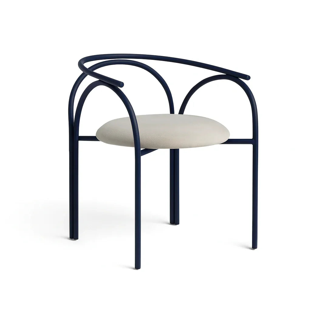 Bar Stool - Steel - Velvet Fabric - Black - 70x50x50 cm - Cataloug