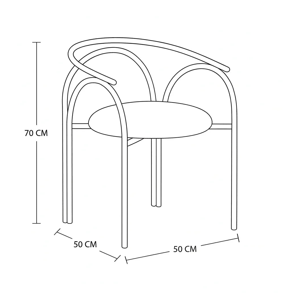 Bar Stool - Steel - Velvet Fabric - Black - 70x50x50 cm - Cataloug