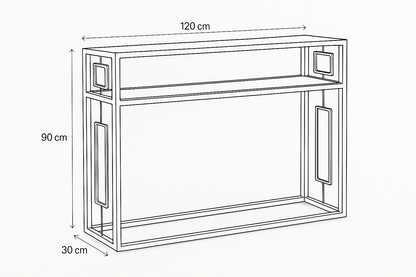 Console Steel Glass