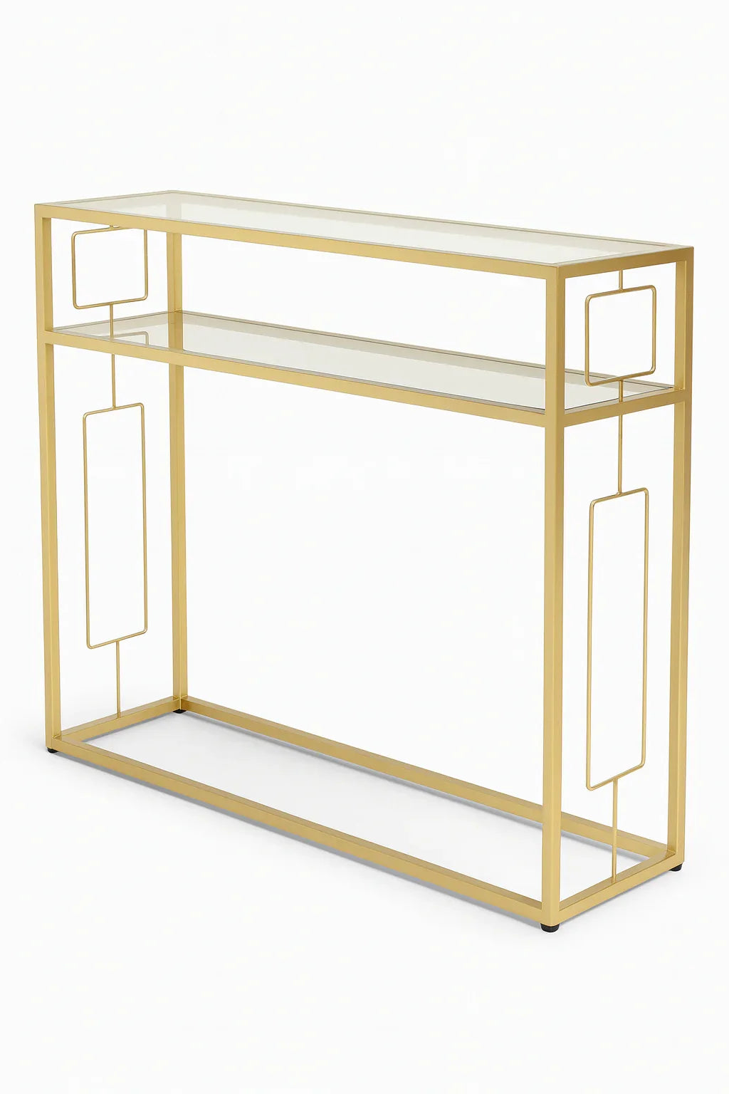 Console - Steel - Glass - Gold - 120x30x90 cm - Cataloug