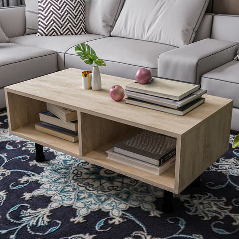 Coffee table  - MDF Wood - Beige - 50×90 cm