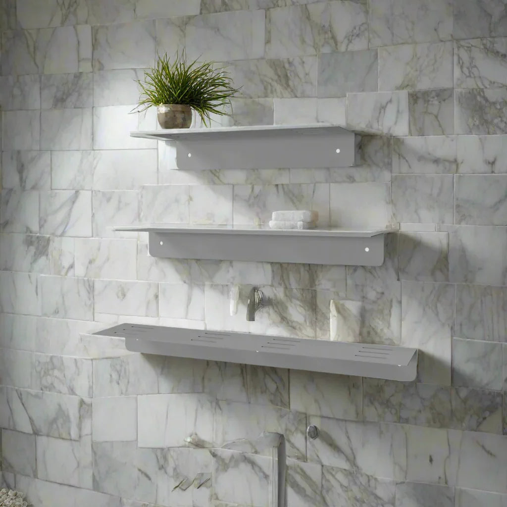 Three Floating Shelves - Steel - Multi Color - 30×40×50×10×6 cm - Cataloug