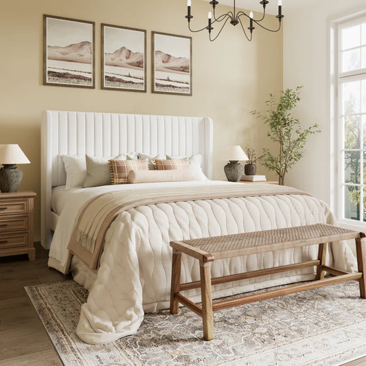 سرير - خشب ل أم دي أف - قطيفه- متعدد الألوان - متعدد المقاسات