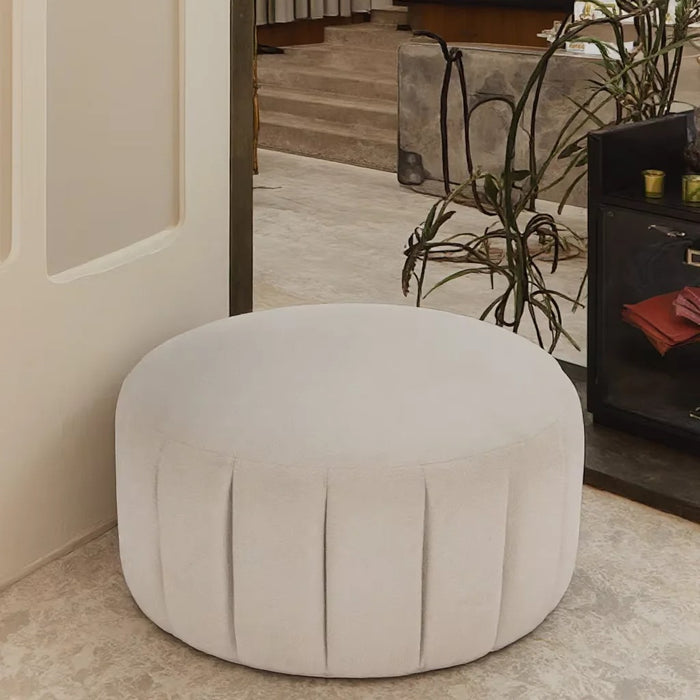 Pouf - Linen- beige- 81x41 Cm