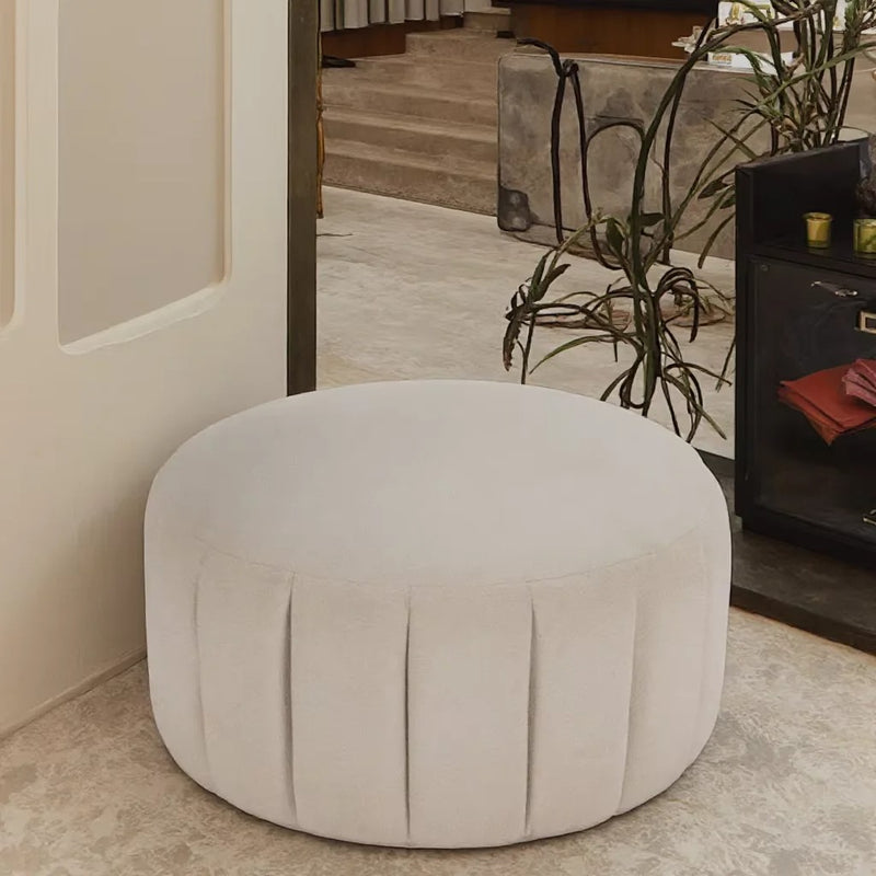 Pouf - Linen- beige- 81x41 Cm