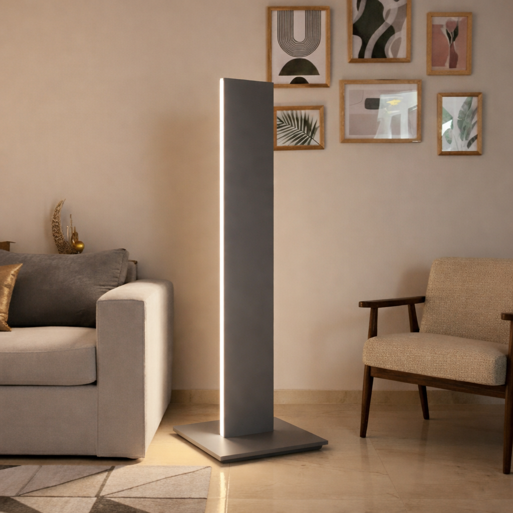 Touch Floor Lamp - LED - MDF Wood - Multi Color -40x40x160 cm