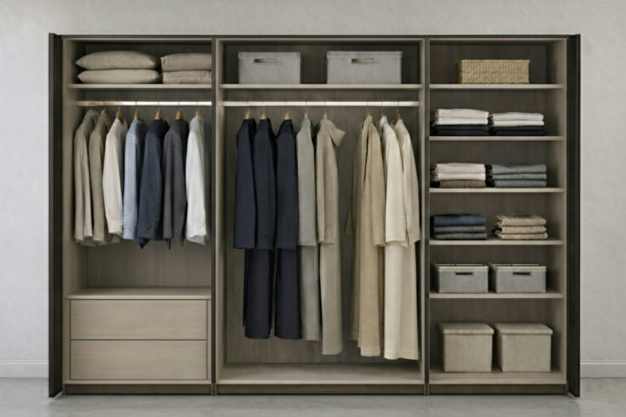 Full Bedroom - MDF Wood  - Brown & Beige