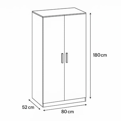 Wardrobe - MDF Wood - Multi Color - 80x52x180 cm - Cataloug