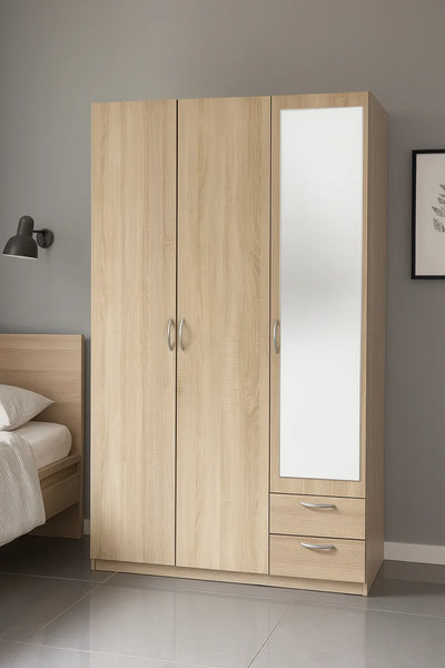 Wardrobe - MDF Wood - Beige - 120x52x185 cm - Cataloug