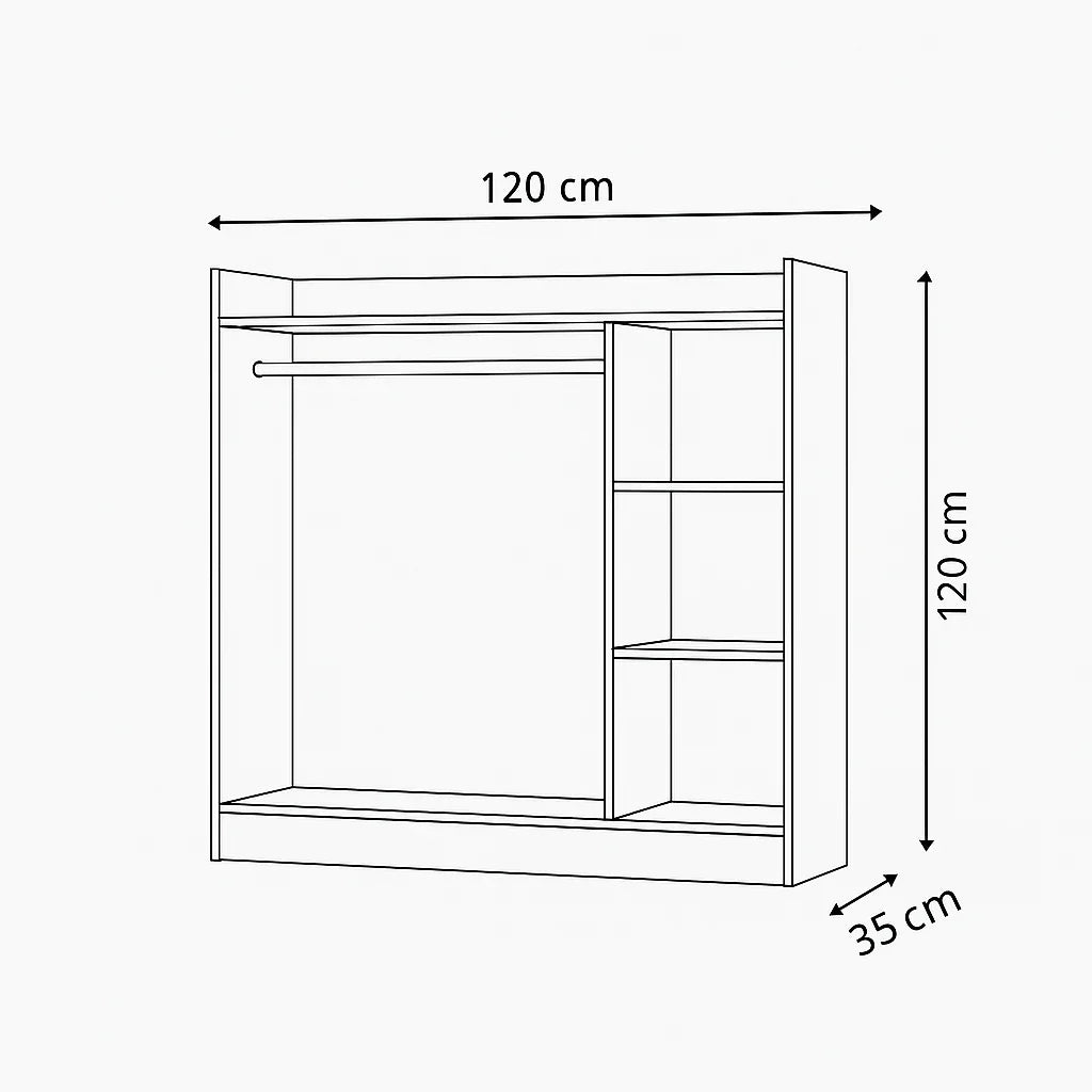 Mini Dressing - MDF - Multi Color - 120x120x35 - Cataloug