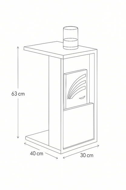 Side Table 30x40x63