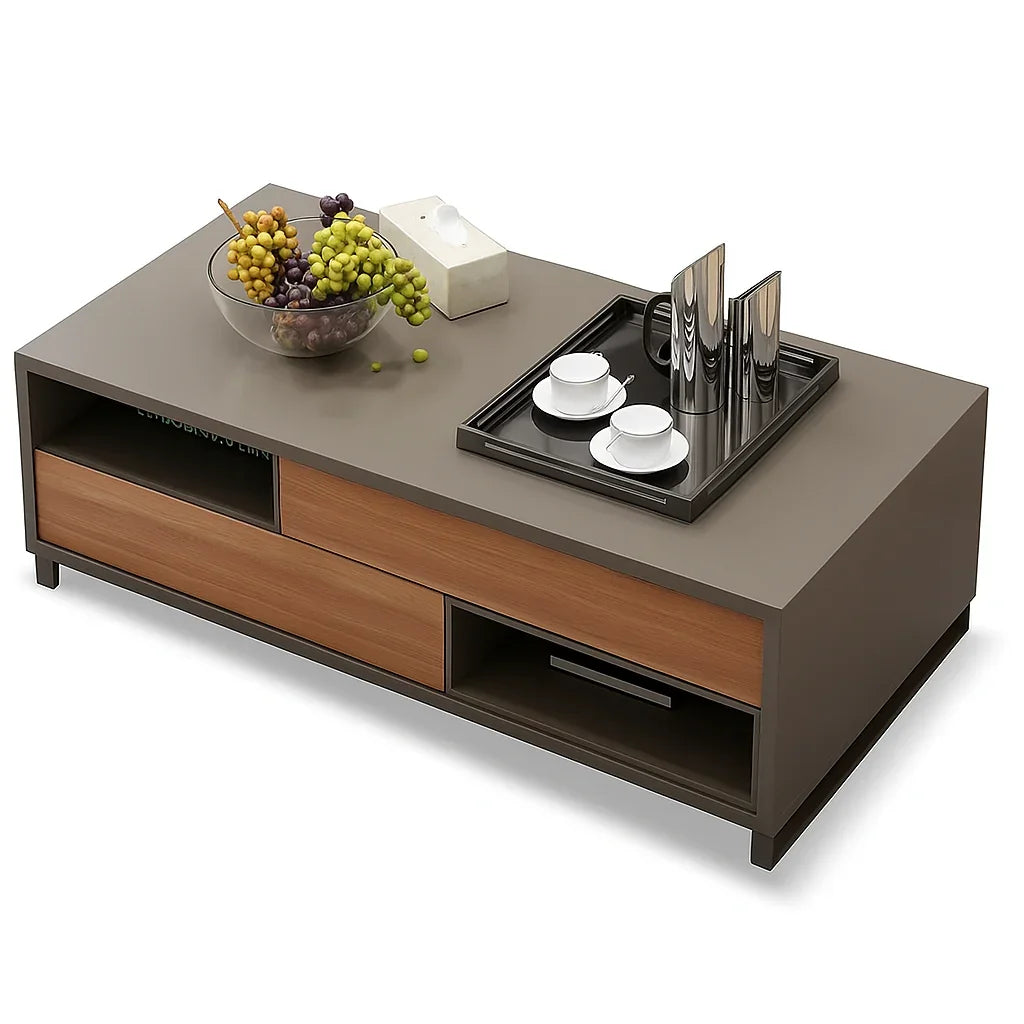 Coffee Table - MDF - Grey & Brown - 100x60x48 - Cataloug