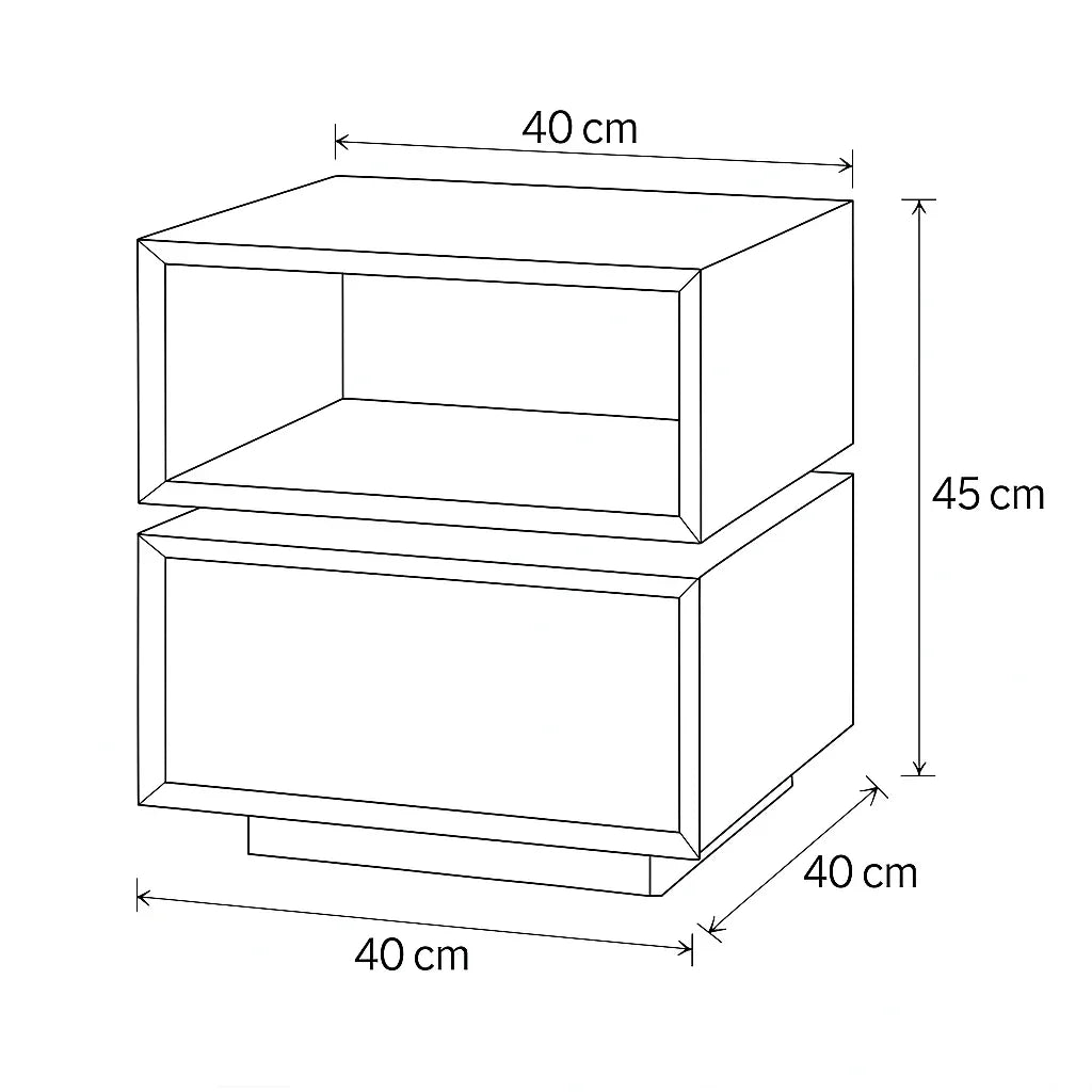 Comode - MDF - Brown - 40x40x45 - Cataloug