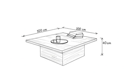 Coffee Table - MDF - Multi Color - 100x100x40 - Cataloug