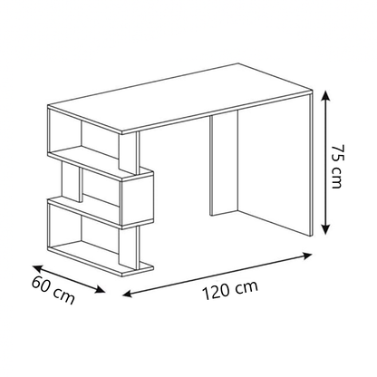 مكتب 120x60x75