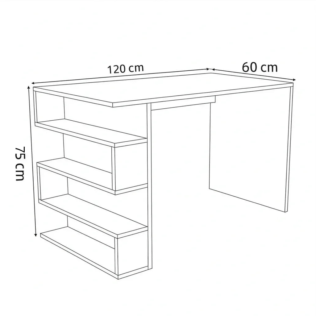 Desk - MDF - Multi Color - 120x60x75 - Cataloug